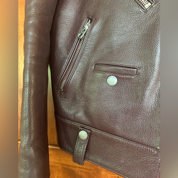 Coach 1941 Calf leather Moto jacket with Shearling - Picture 6 of 13